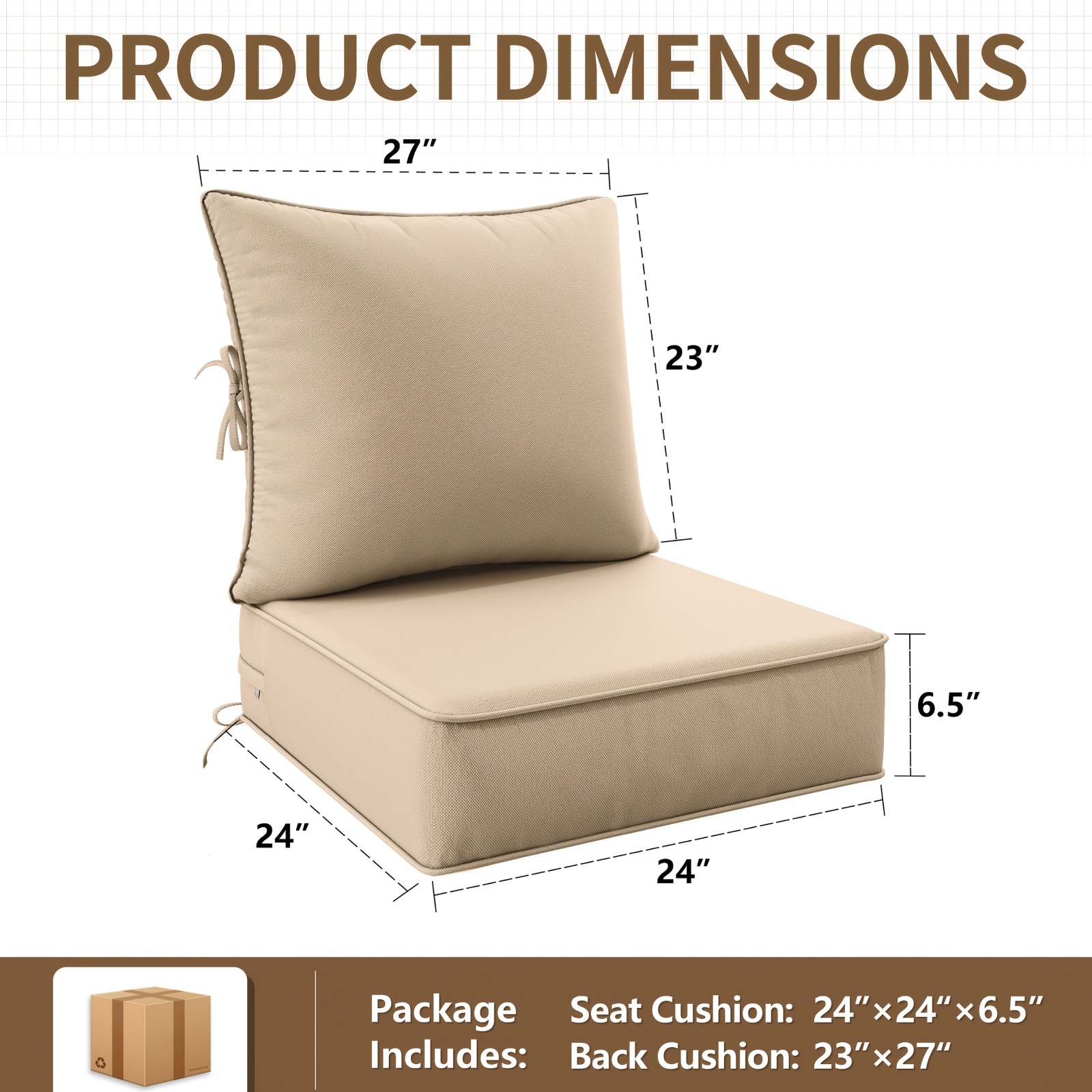 Outdoor Cushion Set of 1pc/2pc - Outdoor Furniture Without Cushions บทวิจารณ์และราคา