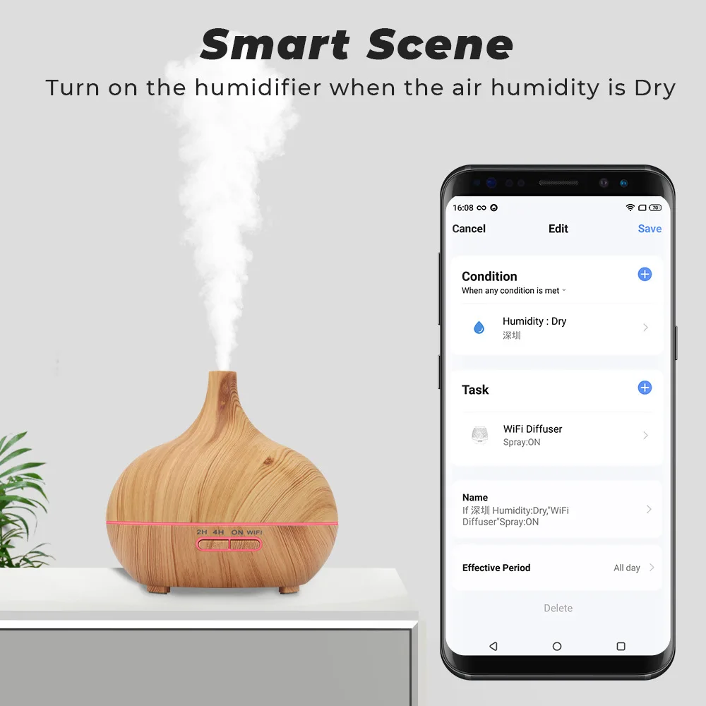 Tuya WiFi Smart Air Humidifier - Outdoor Furniture Oil บทวิจารณ์และราคา