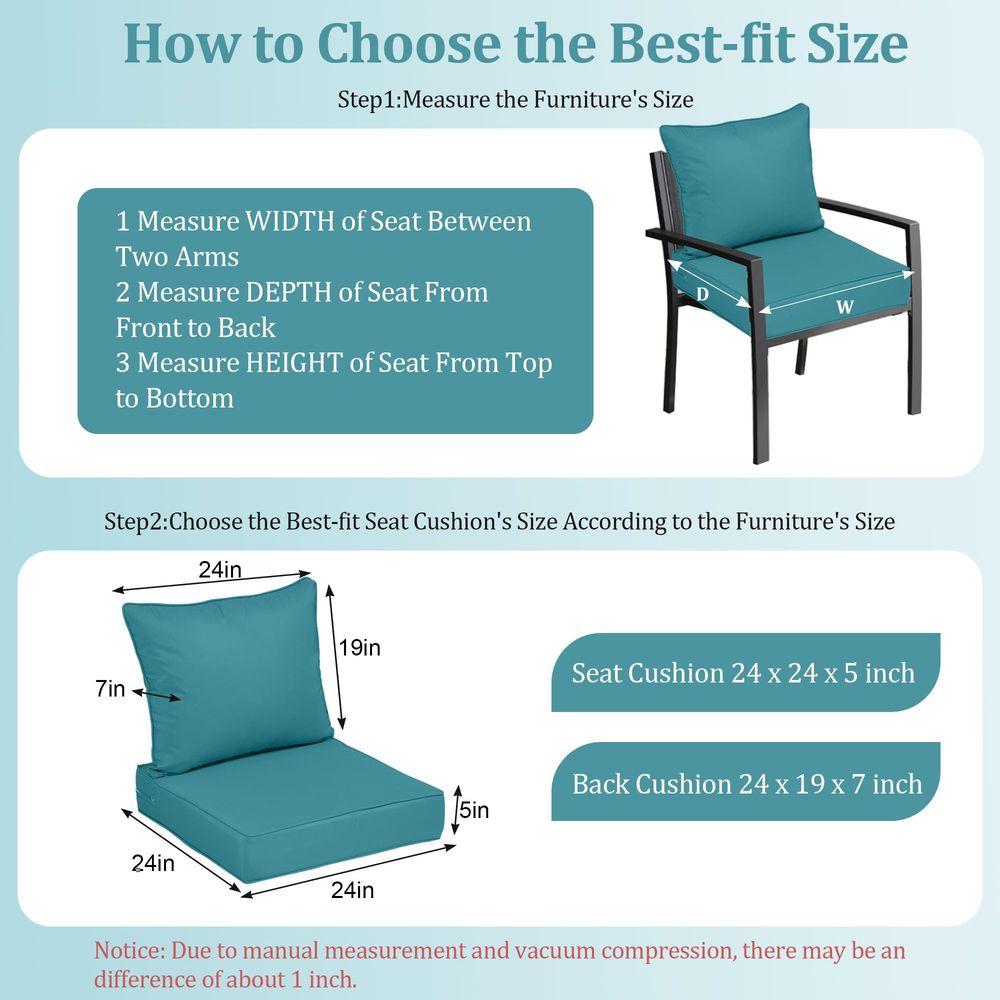 Chair Cushion, 24 x 24 Inch Wa - Outdoor Furniture Cushions 24 X 24 บทวิจารณ์และราคา