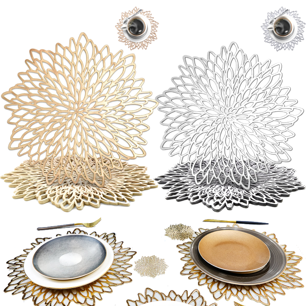 Set of 4 Metallic Placemats Se - Outdoor Furniture Designer บทวิจารณ์และราคา