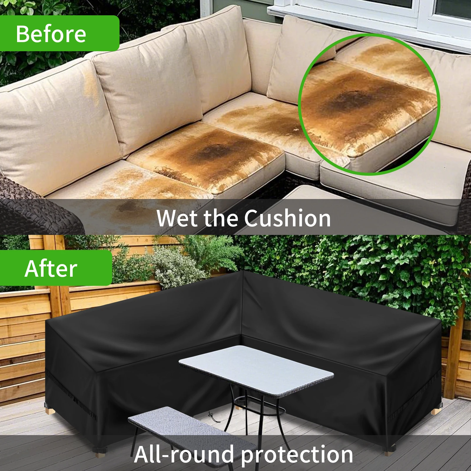 L Shape Furniture Waterproof C - Outdoor Furniture Cover Xl บทวิจารณ์และราคา