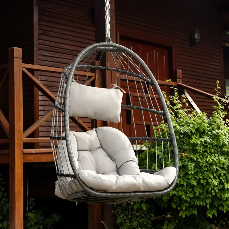 Outdoor Wicker Rattan Swing Ch - Outdoor Furniture Without Cushions บทวิจารณ์และราคา