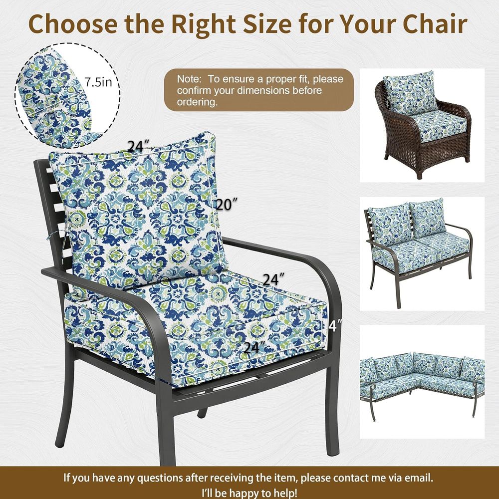 24x24 Outdoor Chair Cushion Se - Outdoor Furniture Cushions 24 X 24 บทวิจารณ์และราคา